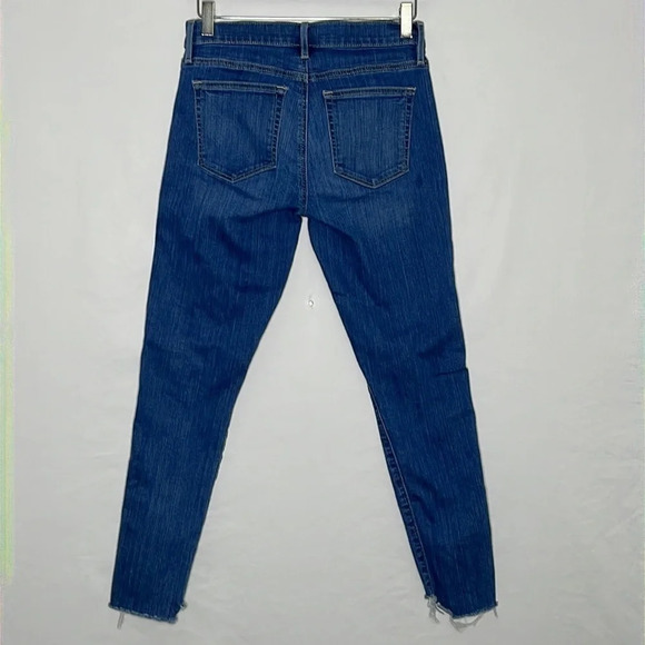 Loft Slim Pocket Side Trim Raw Step Hem Skinny Jeans - Size 27 - Picture 4 of 9